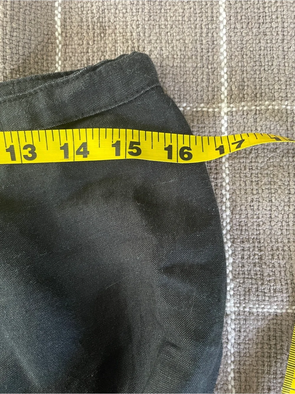 Black linen and silk Drawstring Pants - Picture 5 of 5